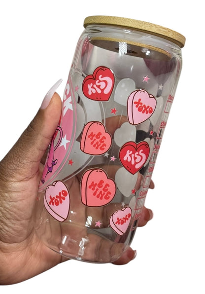 Love & Kisses glass cup